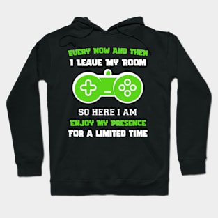 Gamer Every Now And Then I Leave My Room Funny Gaming Gamer Gift Hoodie